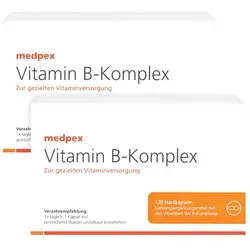 medpex Vitamin B-Komplex Kapseln Duo 2X120 St