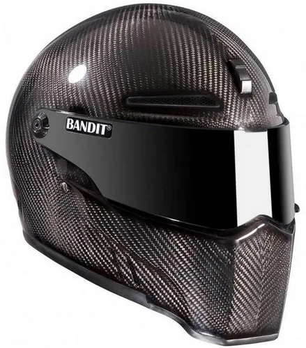 Bandit Motorradhelm Alien II Carbon Helm - Leicht und Robust - Motorradhelm Größe M (57/58) aus hochwertigem Carbon, mit Druckverschluss und modernem Design für optimalen Schutz und Komfort.
