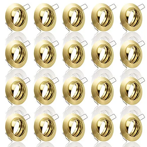 max K O M F O R T 20x Einbaustrahler Set GU10 gold rund - 20er Set stilvolle Einbaustrahler mit GU10 Fassung aus Keramik. Hohe Qualität und langlebige Verarbeitung für eine ansprechende Raumbeleuchtung. Einfache Installation mit abnehmbaren Leuchtmitteln.