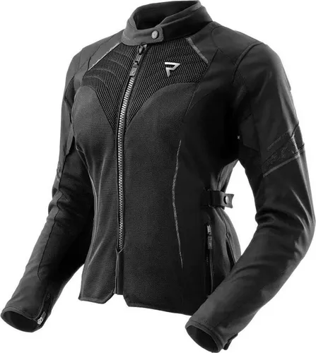 REBELHORN Jax Lady Motorradjacke Damen | Textil | Mit Protektoren und abnehmbarer Membran - Hochwertige Damenmotorradjacke mit abnehmbarer Membran und robustem 450D Polyester. Große Mesh-Paneele sorgen für optimale Belüftung und Komfort bei Fahrten. Ergonomisches Design mit verstellbaren Protektoren für Sicherheit und Bewegungsfreiheit.