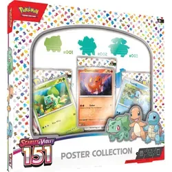 Pokémon TCG: Scarlet & Violet - 151 Poster Collection - EN - Sammelkarten Packs & Sets mit 3 exklusiven Promokarten und 151 Boosterpacks, ideal für Sammler und Fans der Pokémon-Welt.