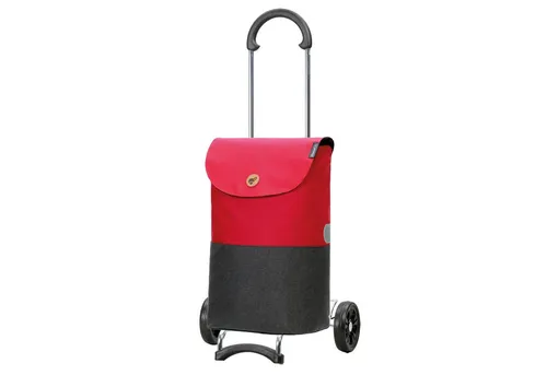 Andersen Einkaufstrolley Exklusiv Scala Shopper Ebba rot 36L - Einkaufstaschen & Einkaufstrolleys, belastbar bis 40kg und wasserabweisend für zuverlässigen Transport, ideal für alle Einkäufe.