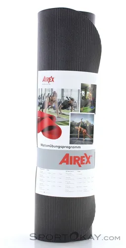 Airex Fitline Yogamatte 200x80cm - Dunkel Grau - Sportmatte für Yoga und Fitness, rutschfest und langlebig, ideal für anspruchsvolle Übungen und Komfort während des Trainings.