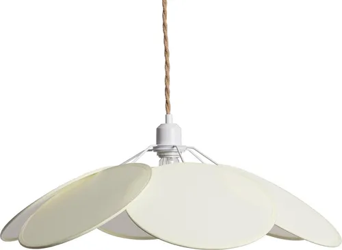 LEDKIA LIGHTING Pendelleuchte Stoff Kabuki Crème - Elegante Pendelleuchte aus hochwertigem Textil, kompatibel mit E27 Glühbirnen für individuelle Lichtgestaltung; ideal für stilvolle Wohnräume.