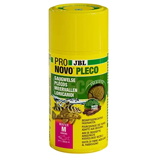 JBL PRONOVO PLECO WAFER - Futterwafer für Saugwelse 1-20 cm, natürliche Rohstoffe für gesunde Fische und hohe Akzeptanz