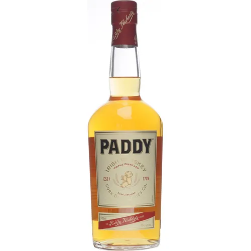 Paddy Irish Whiskey 40% Vol. 0,7l - Whisky mit mildem, ausgewogenem Charakter, ideal für Irish Coffee und Cocktails. Dreifach destilliert für einen besonders reinen Geschmack ohne rauchige Noten.