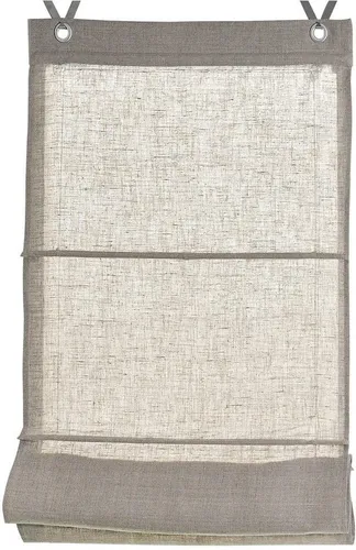 Kutti Raffrollo Metis, blickdicht und pflegeleicht - Raffrollo für Fenster, 100% Leinen, einfach ohne Bohren zu montieren, ideal für eine stilvolle und unkomplizierte Fensterdekoration.