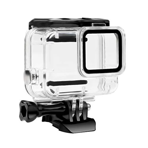 FitStill 60M/196FT Wasserdichtes Gehäuse für Go Pro Hero 7 White & Silver, Schützende Unterwasser-Tauchgehäuseschale mit Halterungszubehör fürGo Pro Hero 7 White & Silver Action-Kamera