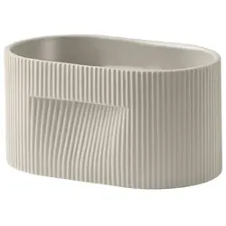 Muuto Ridge Pflanzentopf, höhe 13 cm, beige