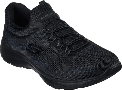 Skechers Damen Training Shoes Schwarz 38 EU - Damen-Sneaker mit atmungsaktivem Mono-Netzstoff und gepolstertem Kragen für optimalen Tragekomfort beim Training.