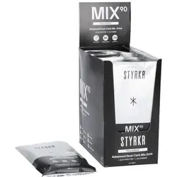 STYRKR Getränkepulver MIX90 Dual-Carb | 12 Beutel - STYRKR Getränkepulver MIX90 Dual-Carb in praktischer 12 Beutel Box. Ideal für Ausdauersportler, liefert 90g Kohlenhydrate für maximale Energie und enthält Elektrolyte für optimale Hydration.