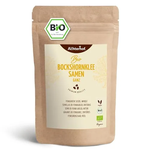 Bockshornklee Samen ganz BIO (1kg) | Bockshorn-Tee | Bockshornkleesamen | Ideal als Tee oder Gewürz | Fenugreek Seeds Whole Organic