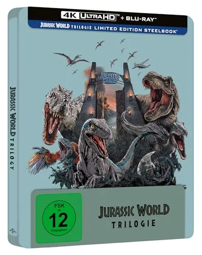 Jurassic World - Limited Ultimate Steelbook Trilogy [4K Ultra HD] + [Blu-ray] - Filme: Limitierte Steelbook-Edition mit 4K Ultra HD und Blu-ray, bietet atemberaubende Bilder und ein einzigartiges Sammlerstück für Jurassic World-Fans.