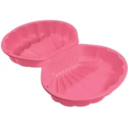 BIG 800055721 Sandkasten 2in1 Muschel, Rosa - 2-in-1 Sandkasten und Wasserspielzeug in Muschelform, UV-geschützt und langlebig. Ideal für Kinder ab 18 Monaten – für kreatives Spielen im Sand und Wasser!