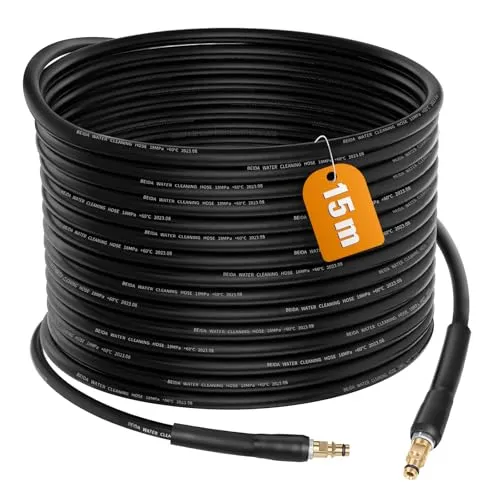 MoPei 15 M Hochdruckschlauch für Karcher K2 K3 K4 K5 K6 K7, Hochdruckreiniger Schlauch Verlängerungsschlauch, Quick Connect-Anschlüsse