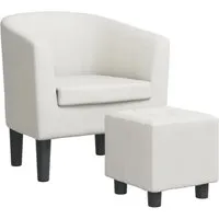 vidaXL Clubsessel mit Fußhocker - Lounge- & Cocktailsessel, elegantes Design aus strapazierfähigem PU-Leder, ideal für entspanntes Sitzen und vielseitige Nutzung in jedem Raum.