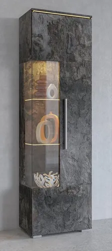 INOSIGN Vitrine "India" 160cm, stilvolle Glasvitrine mit verstellbaren Böden - Vitrinen, elegante Glasvitrine mit viel Stauraum, ideal für kleine Räume und in verschiedenen Farben erhältlich.