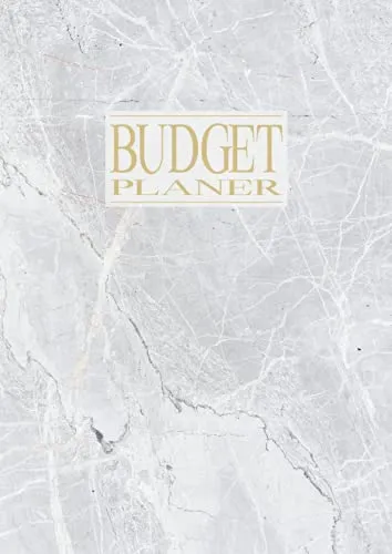 Budget Planer: XXL Budgetplaner Organizer Buch für die Budgetplanung | Geeignet als Haushaltsbuch, Finanzplaner oder Kassenbuch | Kostenbuch zum eintragen | Marmor Optik