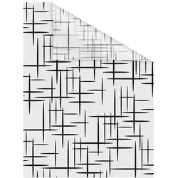 LICHTBLICK ORIGINAL Fensterfolie Stars Schwarz - Blickdicht und Strukturierte Sichtschutzfolie 100 cm x 100 cm - Zubehör für Fenster - Hochwertige, selbstklebende Folie mit Milchglasoptik und Sternen-Motiv, ideal für Innenräume und Schutz vor neugierigen Blicken.