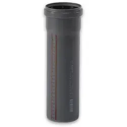 HT Safe Abflussrohr mit Steckmuffe und Gummidichtung (Ausführung: DN 90 L=1500 mm)