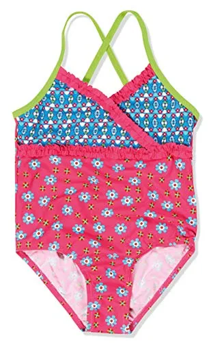 Playshoes UV-Schutz Badeanzug Mädchen, Blumen, 98/104 - Badeanzug für Mädchen mit hohem UV-Schutz UPF 50+, ideal für Strand und Freibad. Schnelltrocknendes Material und süßes Blumenmotiv machen ihn zur perfekten Badebekleidung.