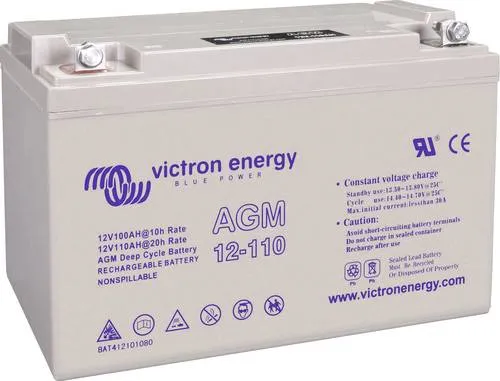 Victron Energy 110Ah 12-Volt Gel Deep Cycle Batterie - Powerstations mit außergewöhnlicher Tiefzyklus-Haltbarkeit und wartungsfreier VRLA-Technologie für eine Lebensdauer von bis zu 12 Jahren.