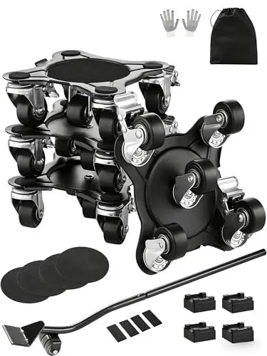 VEVOR Schwerlast Möbelwagen 544 kg - Transportgeräte & Rampen – Hohe Tragkraft von 544 kg und 5 drehbaren Rädern für müheloses Bewegen schwerer Möbel in engen Räumen.