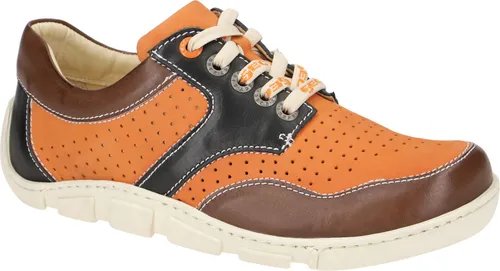 Eject 20007 Schnürschuh - Sportliche Halbschuhe für Herren - Modischer Schnürschuh von Eject in orange, braun und schwarz. Aus hochwertigem Glattleder und Velourleder, mit herausnehmbarer Innensohle für individuellen Komfort.