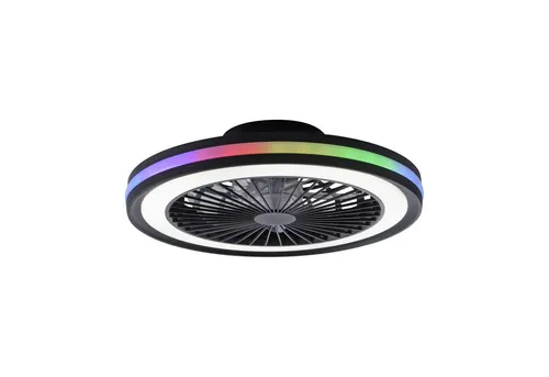 JUST LIGHT LED Deckenleuchte Ventilator BRANDON mit Fernbedienung - Moderne Deckenleuchte und Ventilator in einem, ideal für Innenräume. Mit 36W LED-Board und Fernbedienung für individuelle Lichtgestaltung von warmweiß bis kaltweiß.