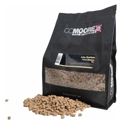 VWPEYY Live System Pellets 6mm 1kg für Fisch, Angler, Fischbesitzer, Fischfutter, Geschmacklos, 1 kg