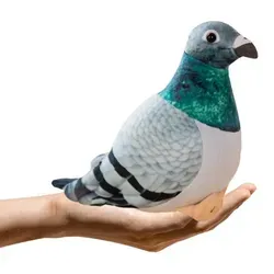 Plush Gray Crested Pigeon Mascot 20cm - Grau