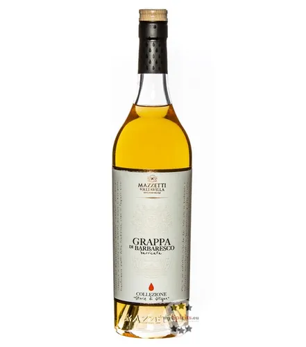 Mazzetti Grappa di Barbaresco Barricata - Hochwertiger Grappa aus Barbaresco, perfekt gereift in Eichenfässern für einen königlichen Genuss.