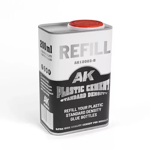AK Interactive AK12003B -  200 Ml. Refillplastic Cement - Neu