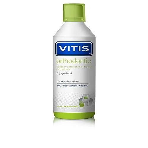 Dentaid Vitis Orthodontic Colutorio 1000 Ml - Kieferorthopädisch - Mundspülung - Schutz vor Keimen - Apfel