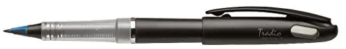 Pentel TRJ50-CO Tradio Federschreiber - Flexibler Fineliner in Blau, ideal zum Schreiben und Zeichnen mit stylishen Carbon-Design