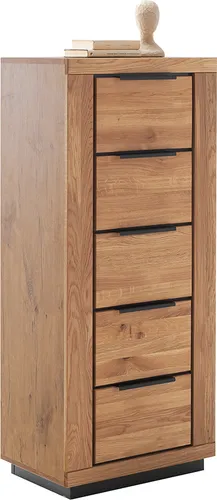 Schubladenkommode, 142 cm hoch, in Eiche teilmassiv GIUSTINO-06