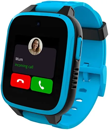 XPLORA XGO 3 - wasserdichte Telefon Uhr für Kinder (mit SIM-Karte) - 4G, Anrufe, Nachrichten, Schulmodus, SOS-Funktion, GPS, Kamera, Schrittzähler - inkl kostenlosem Tarif-Vertrag für 3 Mon. (BLAU)