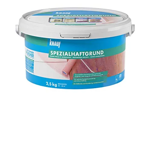 Knauf Spezialhaftgrund 2,5 kg - Haftgrundierung für Innen und Außen - Dichtmaterialien - Hochwertige Haftgrundierung für optimale Haftung auf Wand und Boden, ideal für Renovierungen und Neubauten.