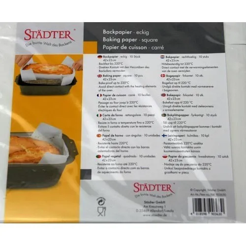 EVA 10 Blätter Backpapier Rechteckig 42X23Cm 047157