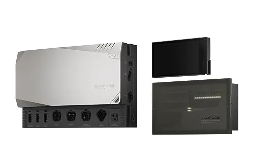 EcoFlow Independence Kit: Power Hub mit Monitor - Powerstations: Kompaktes All-in-One Gerät mit Batterieladegerät, Wechselrichter und Photovoltaik Laderegler, ideal für effiziente Energieversorgung.