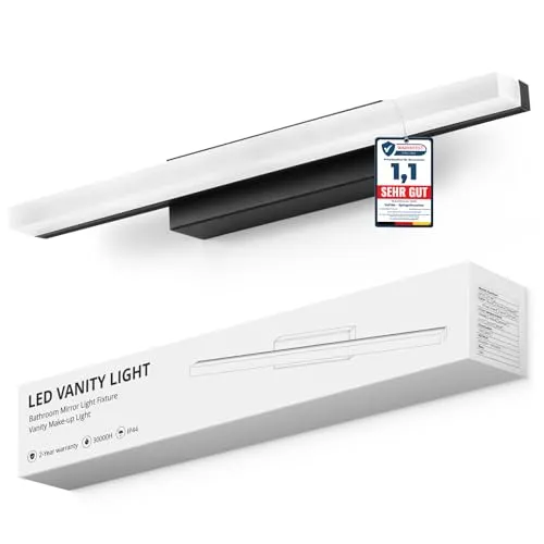 Yafido LED Spiegelleuchte Bad 40CM Spiegellampe Badezimmer Naturweiß über Spiegel, 9W Spiegellampen IP44 Spiegelschrank Beleuchtung Leuchte Spiegelbeleuchtung Wandspiegel Lampe Bathroom Mirror Light