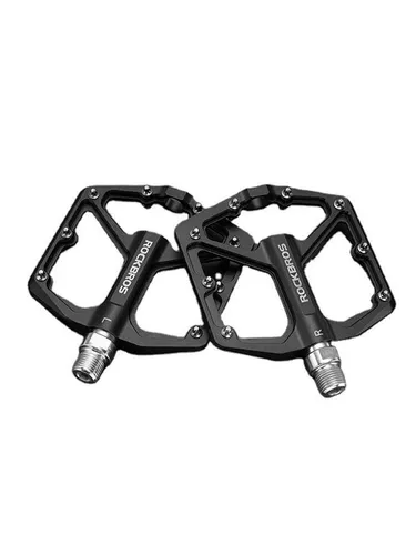 Rockbros K203-BK Fahrradpedale - Langlebig und Stark - Fahrradpedale aus hochwertiger Aluminiumlegierung mit rutschfesten Stiften für maximale Sicherheit und Stabilität. Ideal für Amateur- und Profiradfahrer. Schnelle und einfache Installation ohne Spezialwerkzeuge.