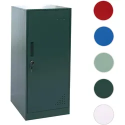 HWC-P63 Spind - Stabiler Wertfachschrank mit Kleiderstange - Robuster Wertfachschrank aus 0,5 mm Kaltwalzstahl, ideal für Büro, Werkstatt oder Umkleide. Mit abnehmbarem Regalboden und sicherem Drehriegelschloss für optimale Aufbewahrung.