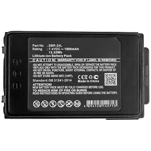 CELLONIC 1x Akku für Funkgerät Kompatibel mit Yaesu FT-70D, FT-70DR, FT-70DS, SBR-24L - (1800mAh, 7.4V)