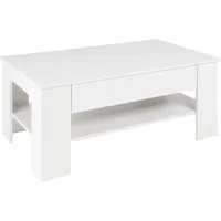 Moderne Wohnzimmertisch ML DESIGN Weiß 110x65 cm mit Schublade - Stylischer Couchtisch aus robuster Spanplatte, ideal für Wohnzimmer und Arbeitszimmer. Mit praktischer Schublade, kratzfest und langlebig – perfekt für modernes Wohnen.