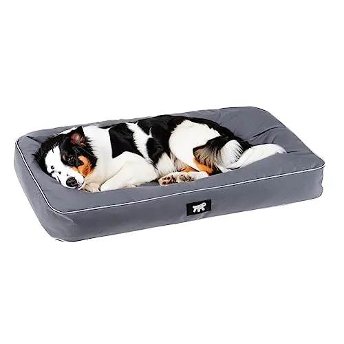FERPLAST Tappetino per Cani - Cuccia Ortopedica per Cani Grande - Materassino per Cani - Impermeabile e Antigraffio - Cuccia per Cani Morbida - Polo, 95 x 60 x h 8 CM, GRIGIA
