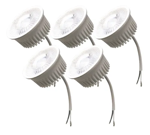 TRANGO LED-Leuchtmittel, 5er Pack MOCOB LED Modul Ultra flach nur 3cm hoch 3000K warmweiß 5.0 Watt als Ersatz für GU10 & MR16 Halogen Leuchtmittel für Einbauleuchte, 5 St., Deckenstrahler, Einbaustrahler, Deckenleuchte