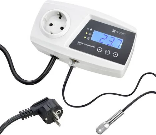 TS 125V3 Temperaturschalter -55...+125°C - Präziser Temperaturschalter für Heiz- und Kühlanwendungen. Digitale Steuerung, hohe Schaltleistung bis 3000 W und einfacher Betrieb über Display. Ideal für diverse Einsatzbereiche.