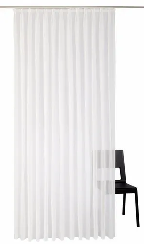 Wirth Vorhang Audrey – Halbtransparente Fertiggardine - Fertiggardine in Weiß, Maße: 300x120 cm, sorgt für sanften Lichtdurchlass und ist pflegeleicht aus 100% Polyester. Ideal für stilvolle Fensterdekoration.