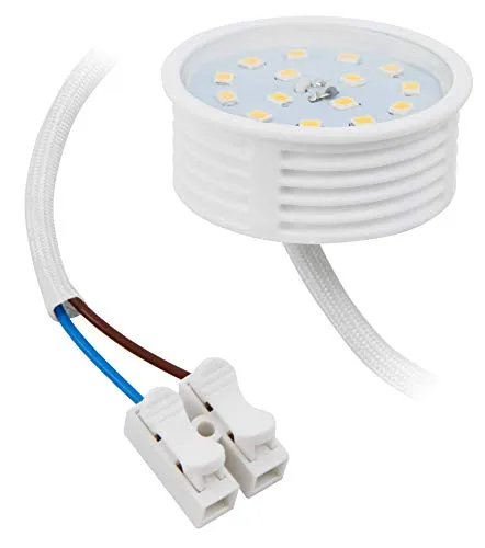 McShine - LED Modul Strahler | 7W, 470 lm, ØxH 50x23mm, warmweiß, 3000K | Leuchtmittel für geringe Deckenhöhen